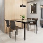 Conjunto Sala De Jantar 4 Lugares Retangular Tampo De Vidro 1