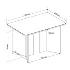 Conjunto Sala De Jantar 4 Lugares Retangular Tampo De Vidro/m