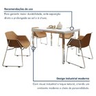 Conjunto Sala De Jantar 4 Lugares Retangular Tampo Mdf 120x85
