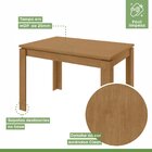 Conjunto Sala De Jantar 4 Lugares Retangular Tampo Mdf Mesa A