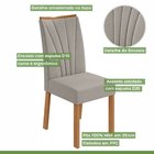 Conjunto Sala De Jantar 4 Lugares Retangular Tampo Mdf Mesa A