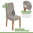 Conjunto Sala De Jantar 4 Lugares Retangular Tampo Mdf Mesa A