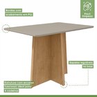 Conjunto Sala De Jantar 4 Lugares Retangular Tampo Mdf Mesa C