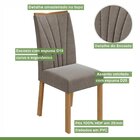 Conjunto Sala De Jantar 4 Lugares Retangular Tampo Mdf Mesa C