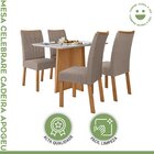 Conjunto Sala De Jantar 4 Lugares Retangular Tampo Mdf Mesa C