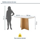Conjunto Sala De Jantar 4 Lugares Retangular Tampo Mdf Mesa C