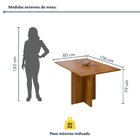 Conjunto Sala De Jantar 4 Lugares Retangular Tampo Mdf Mesa C
