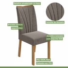 Conjunto Sala De Jantar 4 Lugares Retangular Tampo Mdf Mesa E