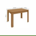 Conjunto Sala De Jantar 4 Lugares Retangular Tampo Mdf Mesa E