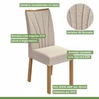 Conjunto Sala De Jantar 4 Lugares Retangular Tampo Mdf Mesa E