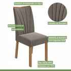 Conjunto Sala De Jantar 4 Lugares Retangular Tampo Vidro/mdf