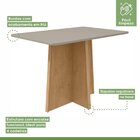Conjunto Sala De Jantar 4 Lugares Retangular Tampo Vidro/mdf