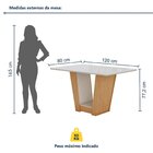 Conjunto Sala De Jantar 4 Lugares Retangular Tampo Vidro/mdf