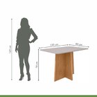 Conjunto Sala De Jantar 4 Lugares Retangular Tampo Vidromdf M