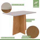 Conjunto Sala De Jantar 4 Lugares Retangular Tampo Vidromdf M