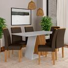 Conjunto Sala De Jantar 6 Cadeiras Áquila Cinamo/off White/ma