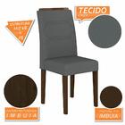 Conjunto Sala De Jantar 6 Cadeiras Áquila Imbuia/preto/cinza