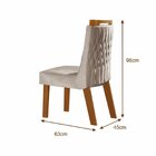 Conjunto Sala De Jantar 6 Cadeiras Atena Cinamomo/bege