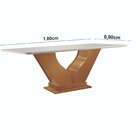 Conjunto Sala De Jantar 6 Cadeiras Atena Cinamomo/bege