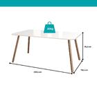 Conjunto Sala De Jantar 6 Cadeiras Barcelona Carraro Gelo Are