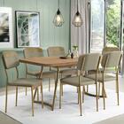 Conjunto Sala De Jantar 6 Cadeiras Cannes Carraro Carvalho Do