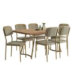 Conjunto Sala De Jantar 6 Cadeiras Cannes Carraro Carvalho Do