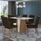 Conjunto Sala De Jantar 6 Cadeiras Carine Espresso Móveis Nat