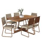 Conjunto Sala De Jantar 6 Cadeiras Charlotte Carraro Nogal Co