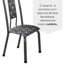 Conjunto Sala De Jantar 6 Cadeiras Fortaleza Preto / Prata