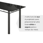Conjunto Sala De Jantar 6 Cadeiras Fortaleza Preto / Prata