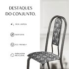 Conjunto Sala De Jantar 6 Cadeiras Fortaleza Preto / Prata /
