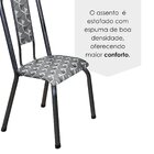 Conjunto Sala De Jantar 6 Cadeiras Fortaleza Preto / Prata /