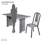 Conjunto Sala De Jantar 6 Cadeiras Fortaleza Preto / Prata /