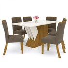 Conjunto Sala De Jantar 6 Cadeiras Itália Espresso Móveis Nat