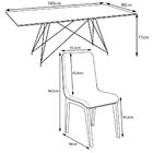 Conjunto Sala De Jantar 6 Cadeiras Mesa 180cm Teka/champagne