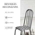 Conjunto Sala De Jantar 6 Cadeiras Natal Prata / Granito