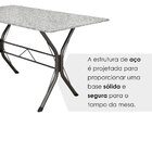 Conjunto Sala De Jantar 6 Cadeiras Natal Prata / Granito