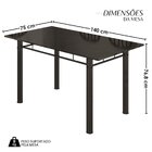 Conjunto Sala De Jantar 6 Cadeiras Natal Preto / Prata