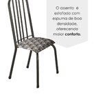Conjunto Sala De Jantar 6 Cadeiras Natal Preto / Prata