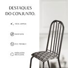 Conjunto Sala De Jantar 6 Cadeiras Natal Preto / Prata