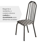 Conjunto Sala De Jantar 6 Cadeiras Natal Preto / Prata