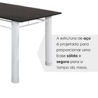 Conjunto Sala De Jantar 6 Cadeiras Paris Branco / Preto