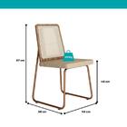 Conjunto Sala De Jantar 6 Cadeiras Sevilha Carraro Gelo E Rosê