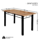 Conjunto Sala De Jantar 6 Cadeiras Singapura Preto / Marrom