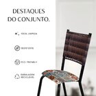 Conjunto Sala De Jantar 6 Cadeiras Singapura Preto / Marrom