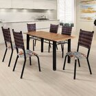 Conjunto Sala De Jantar 6 Cadeiras Singapura Preto / Marrom
