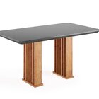 Conjunto Sala De Jantar 6 Cadeiras Vegas Mel /grafite