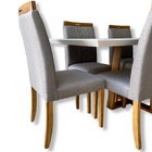 Conjunto Sala De Jantar 6 Lugares 170 X 90mm  Madeira Maciça