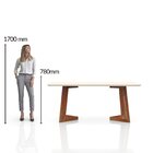 Conjunto Sala De Jantar 6 Lugares Madeira Eucalipto Safira  C