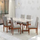 Conjunto Sala De Jantar 6 Lugares Madeira Eucalipto Safira  C